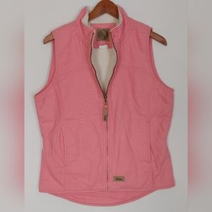 Women's Pink Vest Berne Canvas Small, Faux Sherpa Lined. Size S. Preowned.